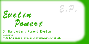 evelin ponert business card